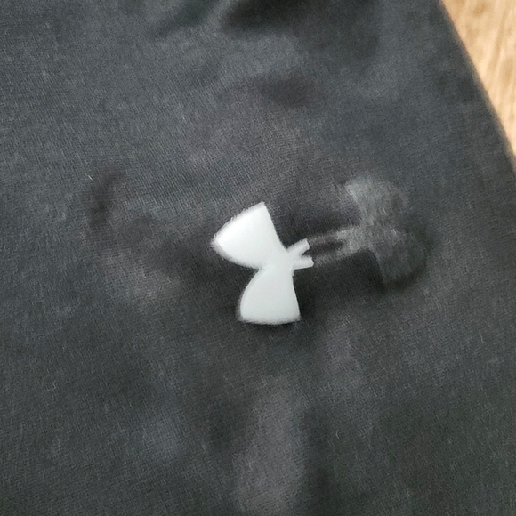 Under Armour Black & Gray Track Pants Size Youth Small Under Armor Logo - Picture 3 of 5